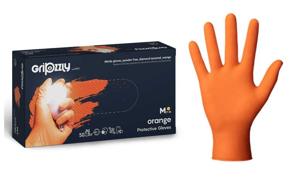 Nitryl gripzzly orange - Rękawice ochronne